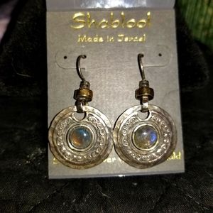 Silver and gemstone earrings